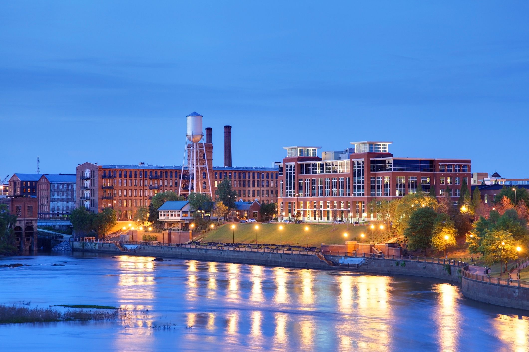 Downtown Columbus, Georgia, on the banks of the Chattahoochee River